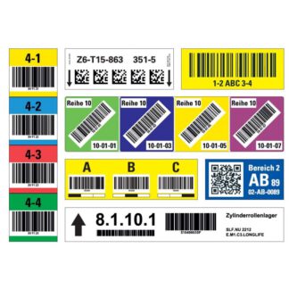 Lagerkennzeichen mit Barcode